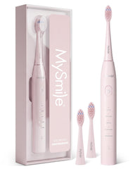 MySmile cepillo frontal rosa mostrando diseño compacto y elegante