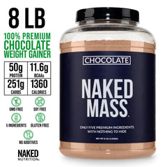 Vaso con batido NAKED listo para consumo energía y calorías al instante
