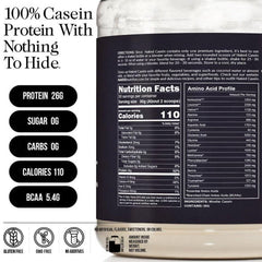 NAKED Casein batido en vaso cremoso listo para recuperación nocturna
