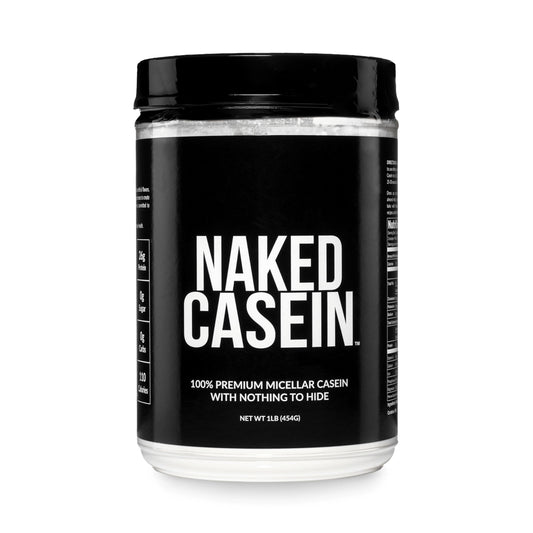 NAKED Casein frente del envase mostrando pureza y tamaño