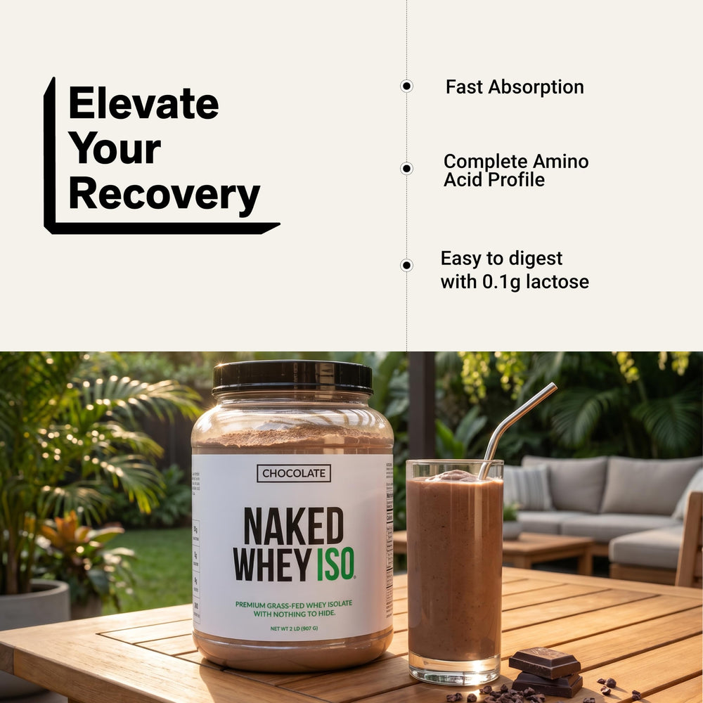 NAKED pancakes hechos con proteína de chocolate, opción alta en proteína para desayuno