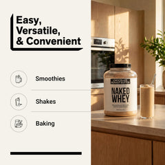 NAKED envase en una encimera de cocina, inspiración para uso diario y combinaciones