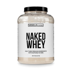 NAKED frasco delantero con etiqueta clara y beneficios nutricionales