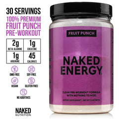 NAKED etiqueta con ingredientes y valores nutricionales visibles