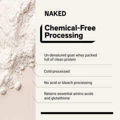 NAKED envase junto a una pesa para comparar tamaño y porciones