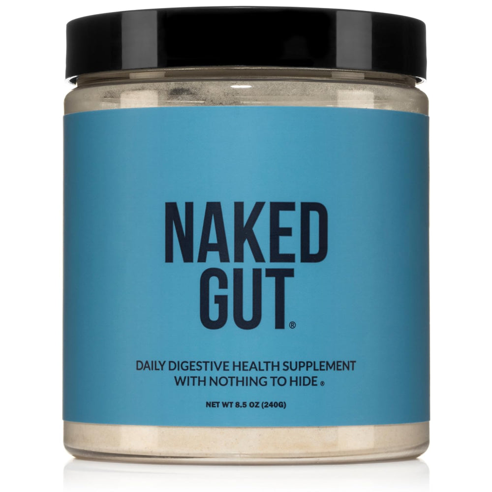 NAKED Gut vista frontal del envase mostrando diseño y raciones