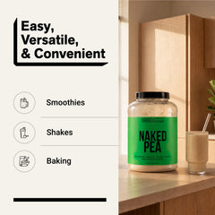 NAKED panqueques enriquecidos con Naked Pea Vainilla, proteína en recetas caseras