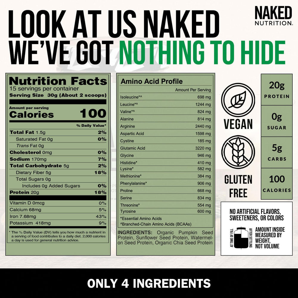 Naked Seed batido en vaso preparado para consumo postentreno, aporte proteico rápido