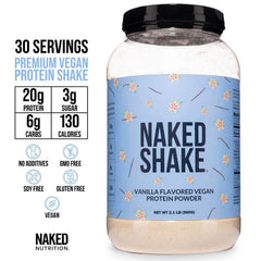NAKED Shake etiqueta con sellos NSF y certificaciones de calidad