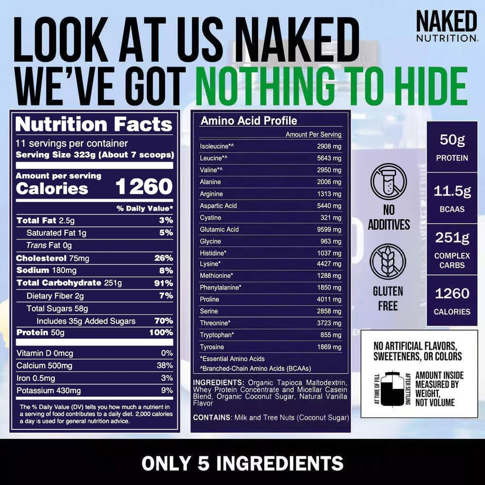 NAKED sacos de tapioca orgánica para maltodextrina sin gluten