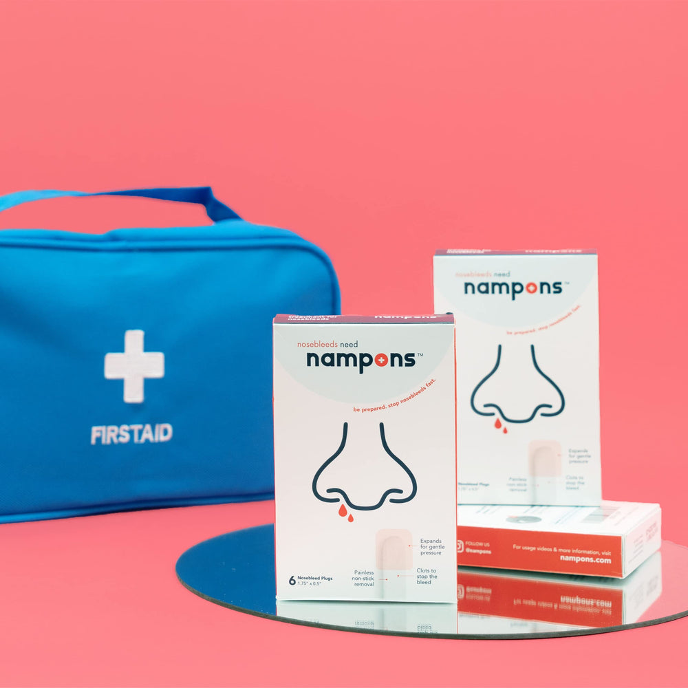 Primer plano del recubrimiento hemostático de Nampons, diseñado para ayudar a la coagulación rápida