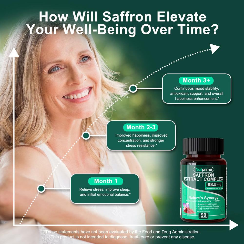 Natprime Azafran capsulas uso diario en formato vegetariano