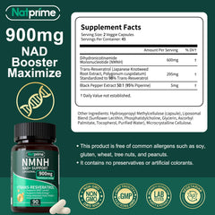 Natprime NMNH: cápsulas listas para tomar, apoyo a la vitalidad cotidiana