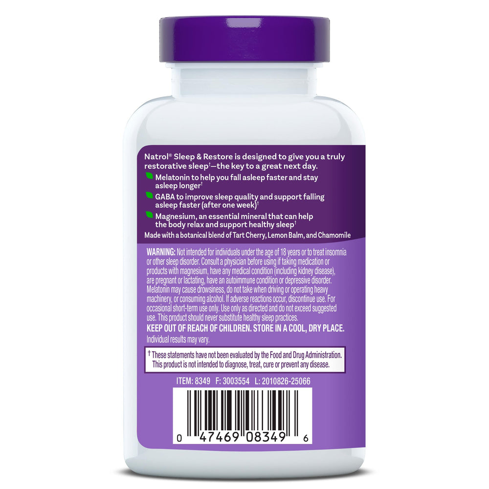 Detalle de la información de garantía y dosificación de Natrol para confianza