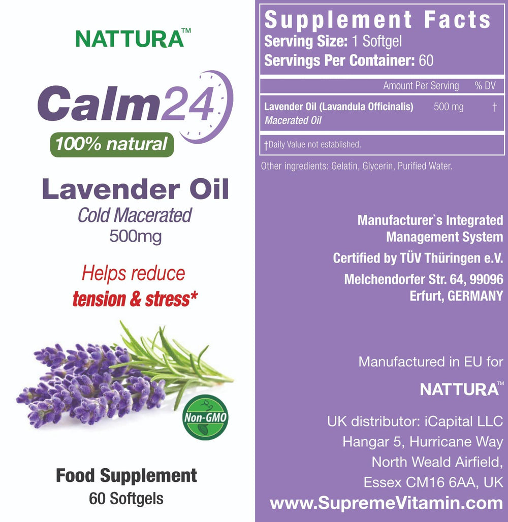 Nattura gota de aceite de lavanda con textura pura y natural