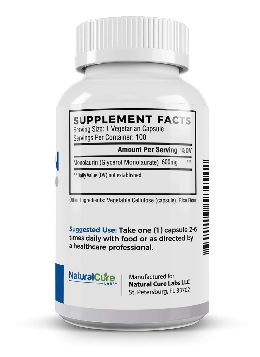 Natural Cure Labs sello GMP visible para confianza en la fabricación