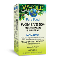 Natural Factors envase frontal mostrando formula para mujeres 50+ y calma
