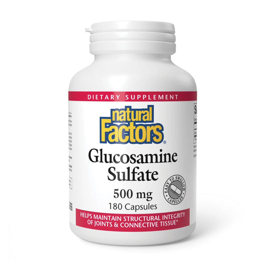 Natural Factors Glucosamine Sulfate bottle front supports joint comfort during daily activity