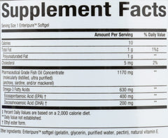 Natural Factors aceite de omega‑3 mostrando textura pura y brillante