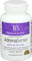 Natural Factors AdrenaSense: botella de cápsulas para apoyo de energía diaria.