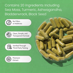 NaturaLife Labs cápsulas vegetales en mano para mostrar tamaño y facilidad de ingestión
