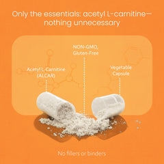 NaturaLife Labs ALCAR label close-up emphasizes purity and third-party testing