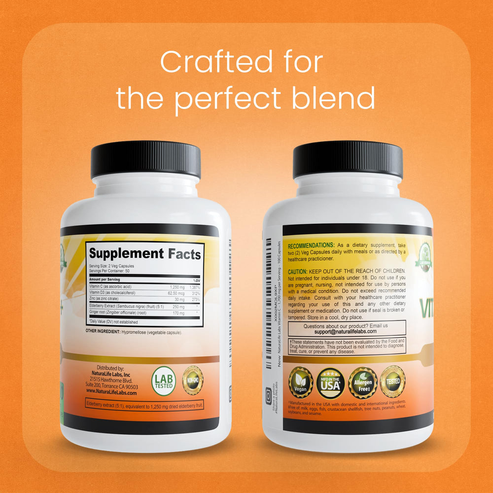 Naturallife Labs embalaje de 100 cápsulas listo para el botiquín familiar.