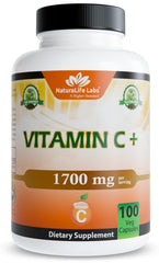 Naturallife Labs Vitamina C con D3, Zinc, Sauco y Jengibre en cápsulas vegetales para uso diario.