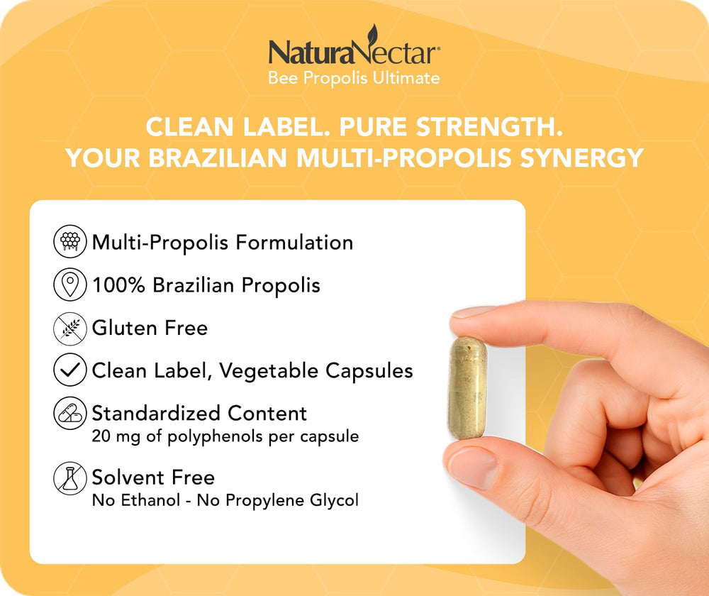 NaturaNectar cápsula abierta con polvo indicando pureza y dosificado estandarizado
