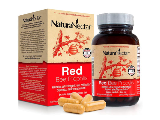 NaturaNectar Propolis Rojo en cápsulas para apoyo a la vitalidad diaria
