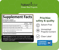 NaturaNectar Propolis Verde flavonoides y polifenoles, para la salud general.