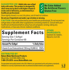Nature Made frascos abiertos con softgels visibles facilitando la toma diaria