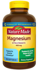 Nature Made envase frontal mostrando 180 softgels y beneficio de suministro prolongado