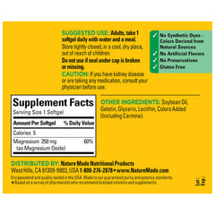 Nature Made sello sin gluten y sin conservantes, apto para dietas restringidas