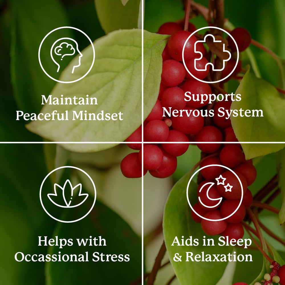 Nature's Sunshine etiqueta Nutri-Calm con lista de ingredientes y vitaminas visibles