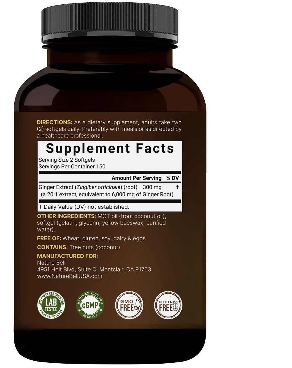 NatureBell antioxidante: inmunidad y confort con jengibre robusto.