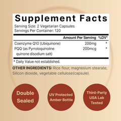 NatureBell CoQ10 con PQQ cápsulas vegetales listas para consumo diario