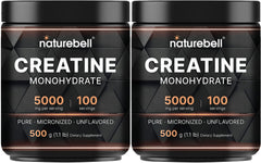 NatureBell creatina monohidrato en polvo 500 g, presentación clara para entrenamientos constantes.