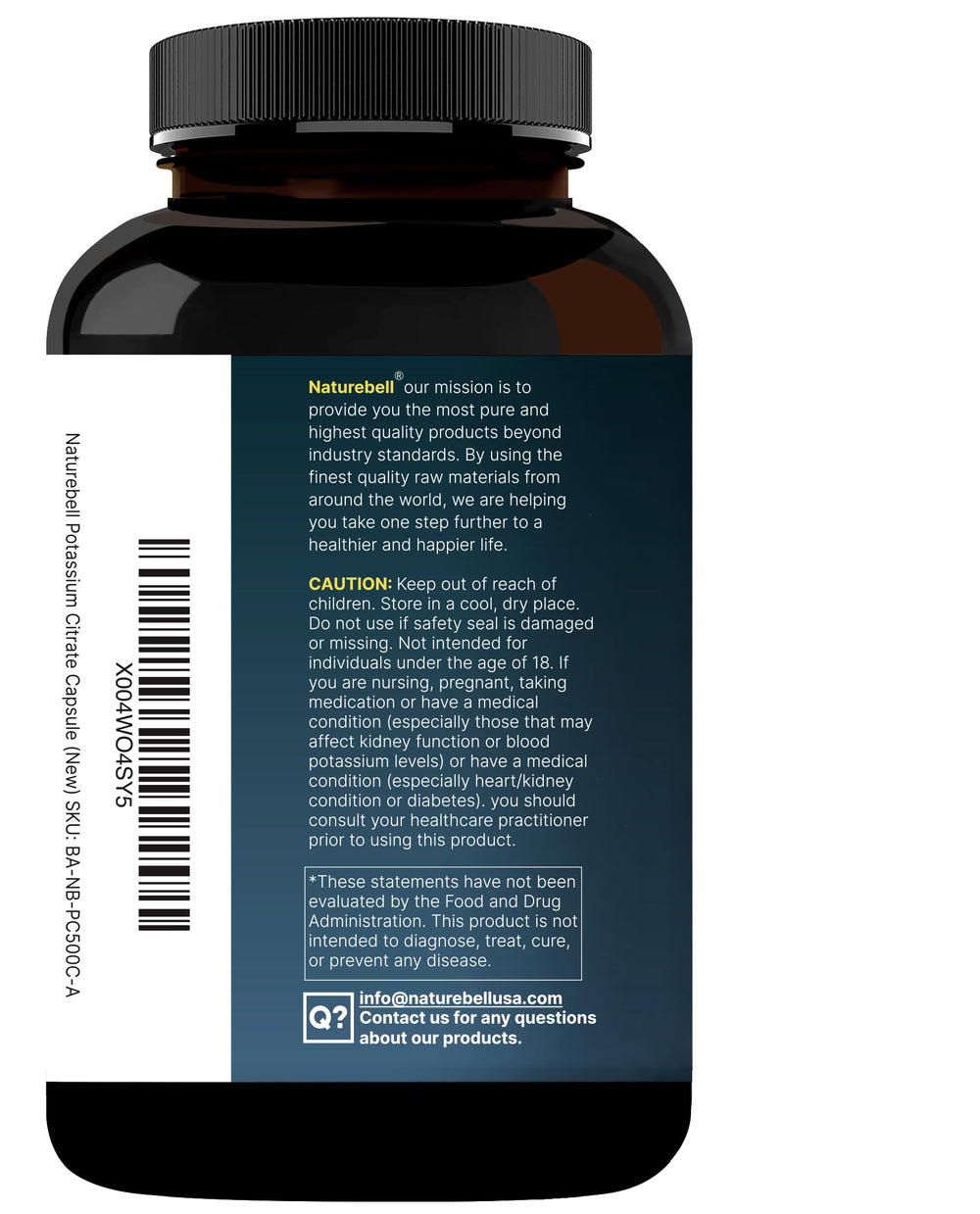 NatureBell empaque con sellos y certificaciones para tranquilidad