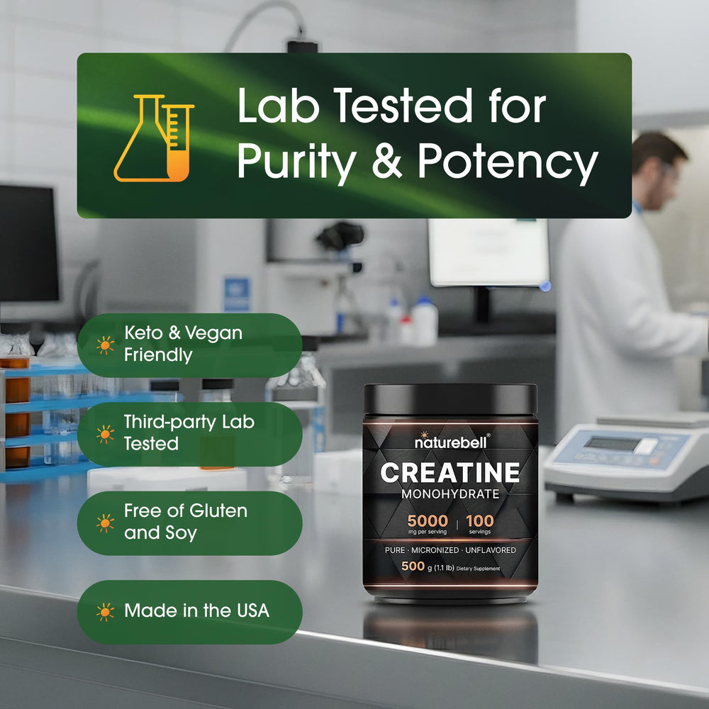 NatureBell etiqueta con información nutricional y pureza verificada