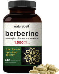 NatureBell frasco frontal mostrando etiqueta y cantidad 240 cápsulas, suplemento confiable