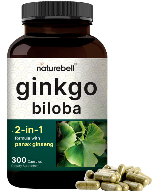 NatureBell Ginkgo Biloba: cápsulas en frasco para la concentración