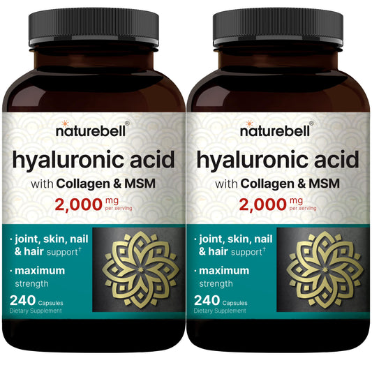NatureBell hialurónico 2Pack: botella de cápsulas para hidratación diaria de la piel.