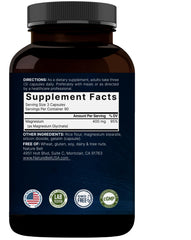 NatureBell magnesio glicinato 400 mg, sin gluten para dietas específicas