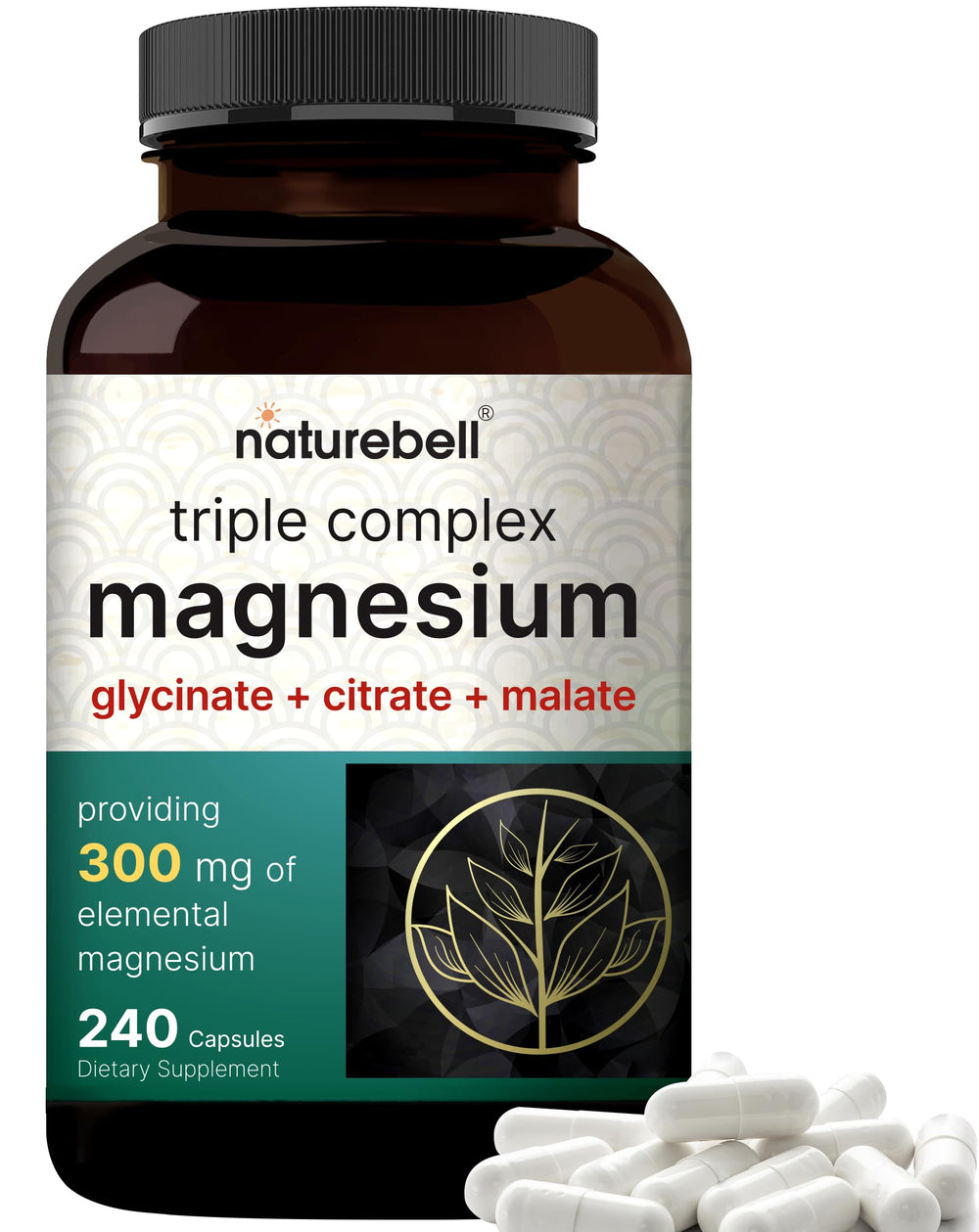 NatureBell Magnesium Complex 1000mg botella: soporte diario para músculos y huesos.