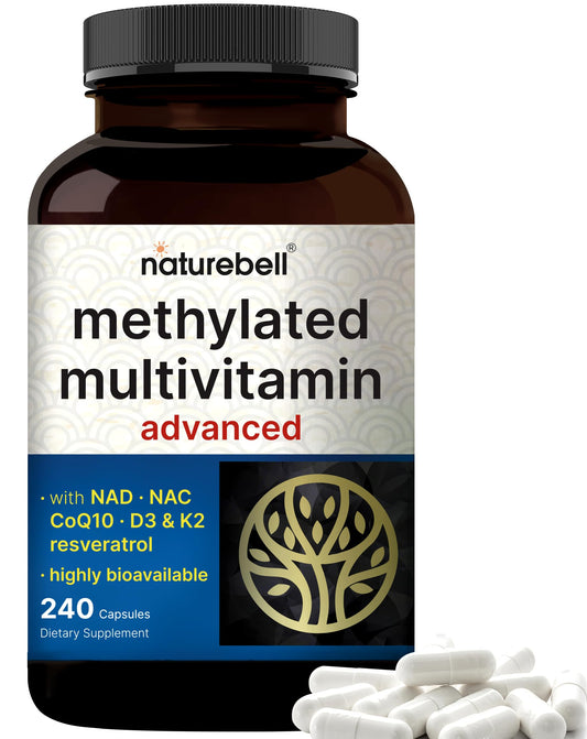 NatureBell Methylated Multivitamin en botella para uso diario y bienestar