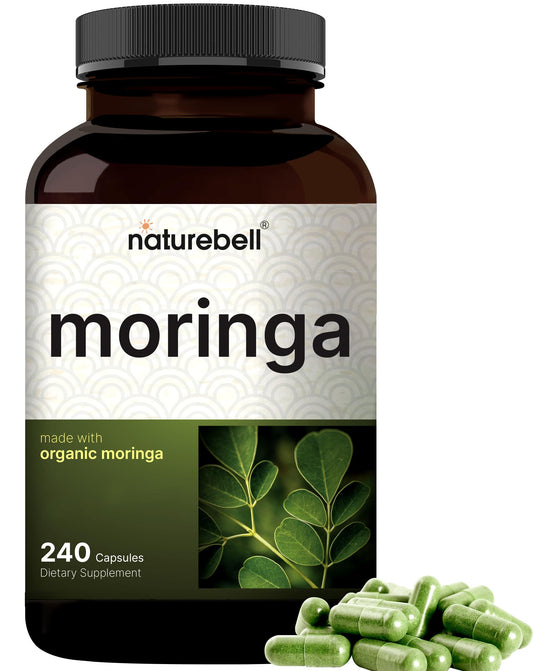 NatureBell Moringa cápsulas: botella lista para uso diario.
