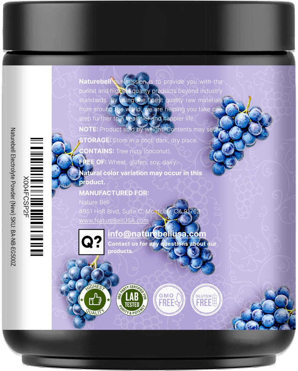 NatureBell medidas de porciones y scoop para calcular 76 servicios