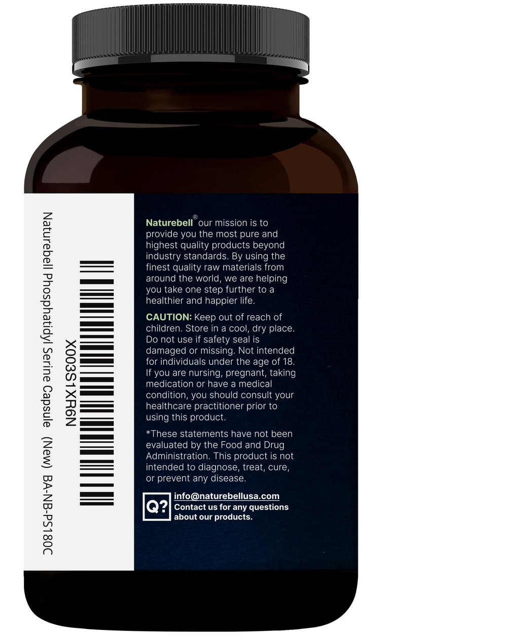 NatureBell fosfatidilserina 500mg, envase práctico para el cuidado cognitivo.