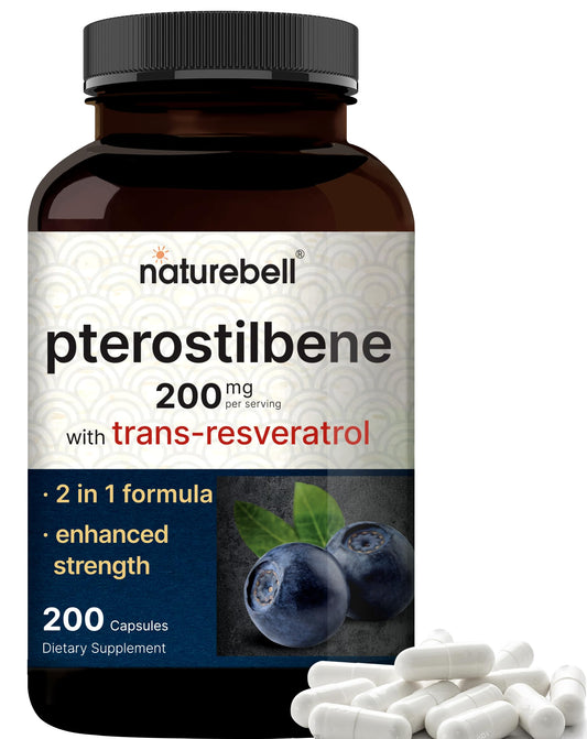 NatureBell Pterostilbeno en caja, apoyo antioxidante diario.